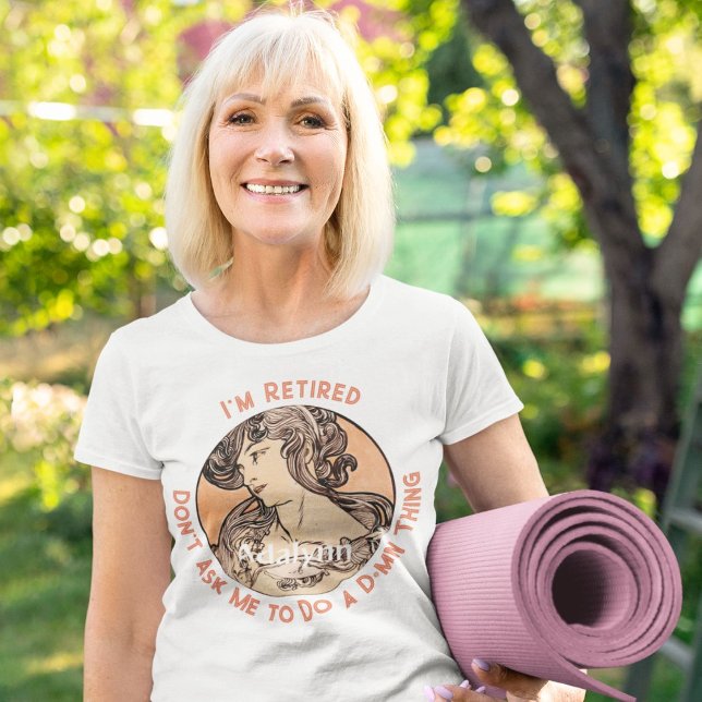 Camiseta Presentes de aposentadoria de arte personalizada p (Custom Art Nouveau Retirement Gifts for Her Mom)