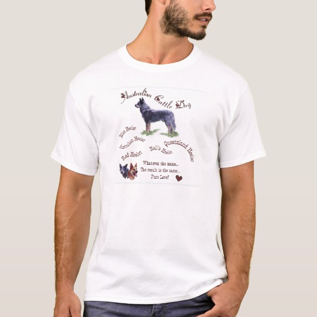 Camiseta Presentes de Arte de Cães Australianos (Frente)
