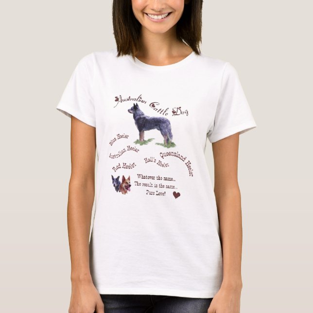 Camiseta Presentes de Arte de Cães Australianos (Frente)