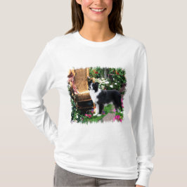 Camiseta Presentes de Arte de Collie de Borda