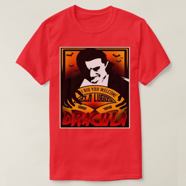 Camiseta Presentes de arte de fã Bela Lugosi (Frente do Design)