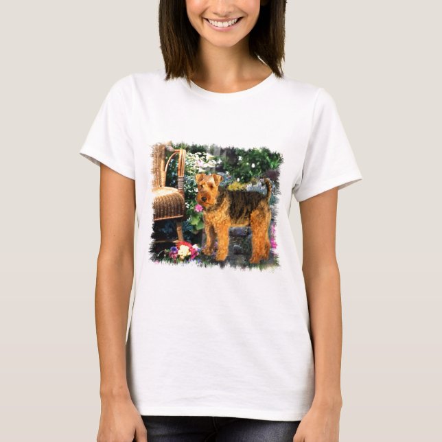 Camiseta Presentes de Arte do Terrier Galês (Frente)