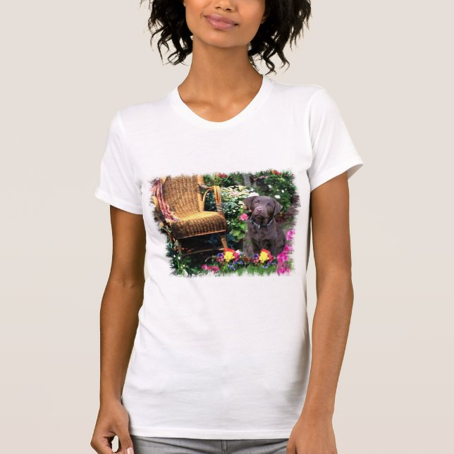Camiseta Presentes de Arte Labrador Retriever (Frente)