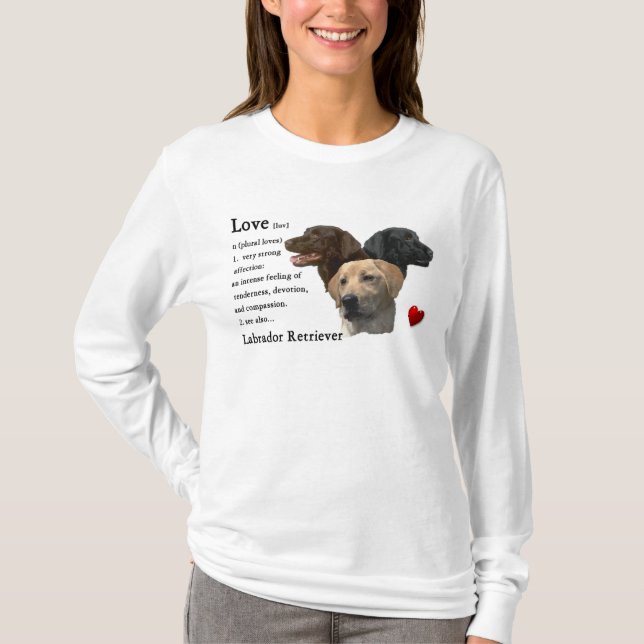 Camiseta Presentes de Arte Labrador Retriever (Frente)