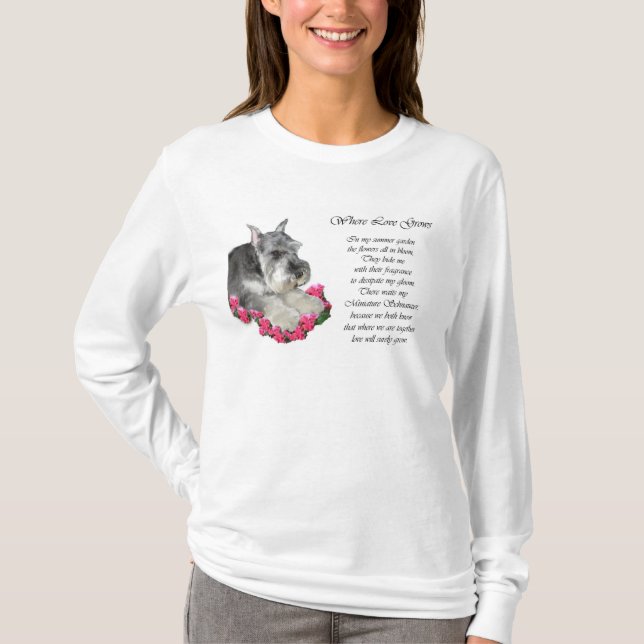 Camiseta Presentes de Arte Miniatura Schnauzer (Frente)
