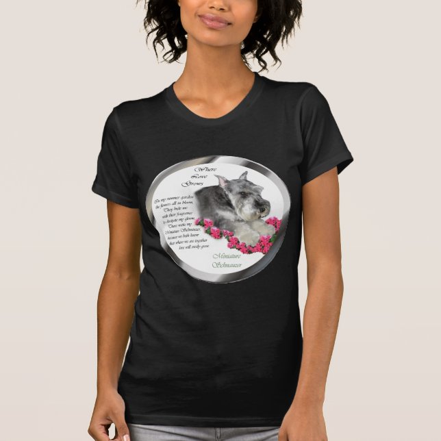 Camiseta Presentes de Arte Miniatura Schnauzer (Frente)