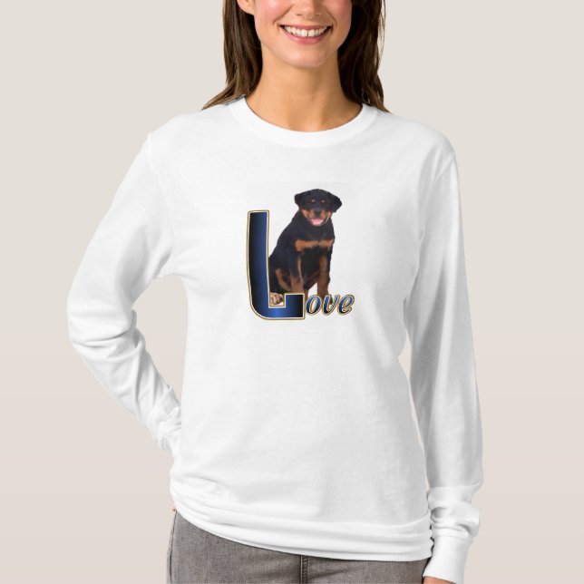 Camiseta Presentes de Arte Rottweiler (Frente)