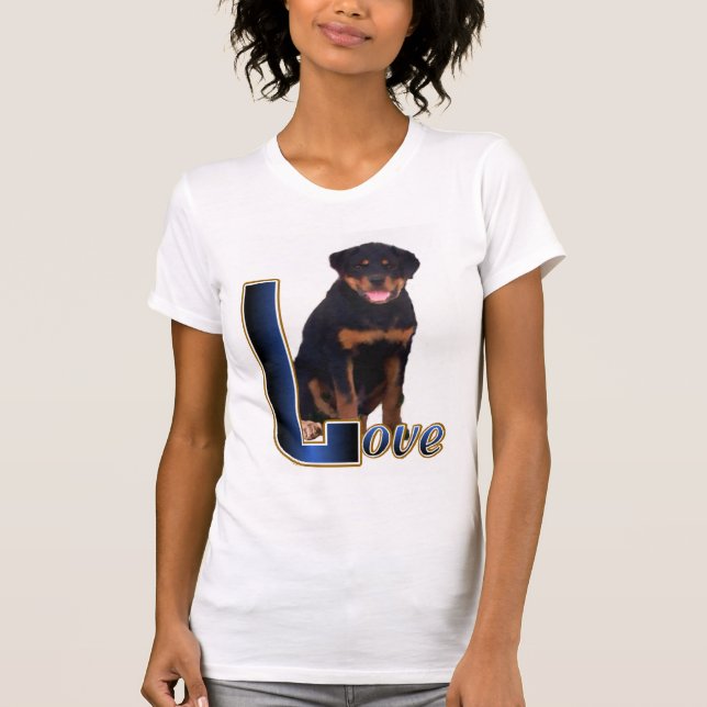 Camiseta Presentes de Arte Rottweiler (Frente)