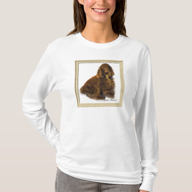 Camiseta Presentes de Arte Spaniel de Campo (Frente)
