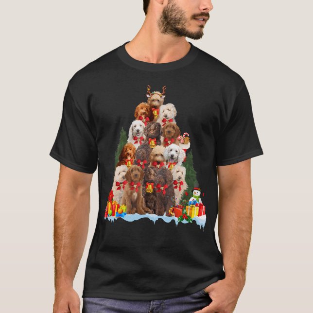 Camiseta Presentes de árvores do Natal australiano Labradoo (Frente)