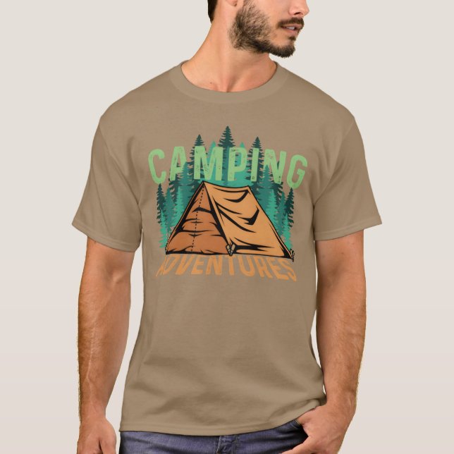Camiseta Presentes de Aventuras de Camping Pessoa da Nature (Frente)