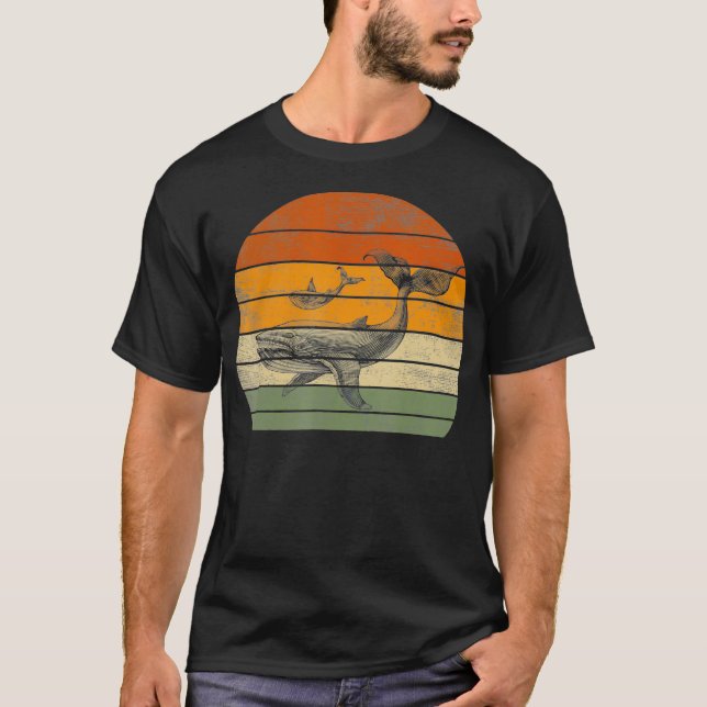 Camiseta Presentes De Baleia Para Mulheres Impressão De Bal (Frente)