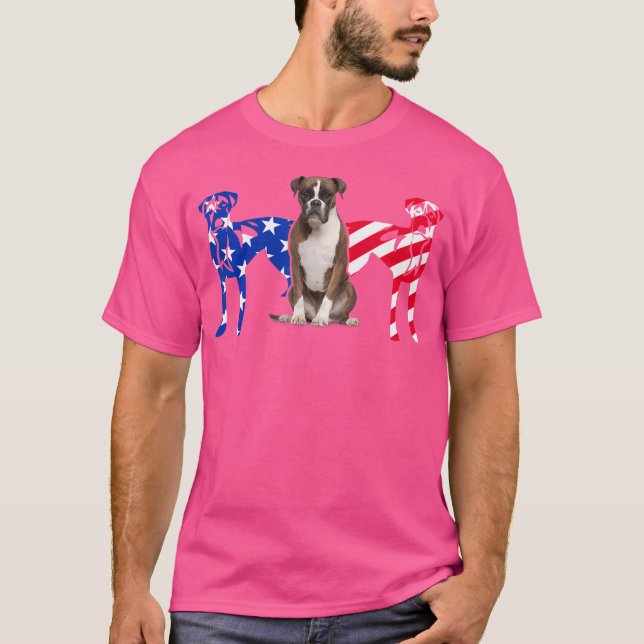 Camiseta Presentes de Bandeira Americana de Cachorro-Solitá (Frente)