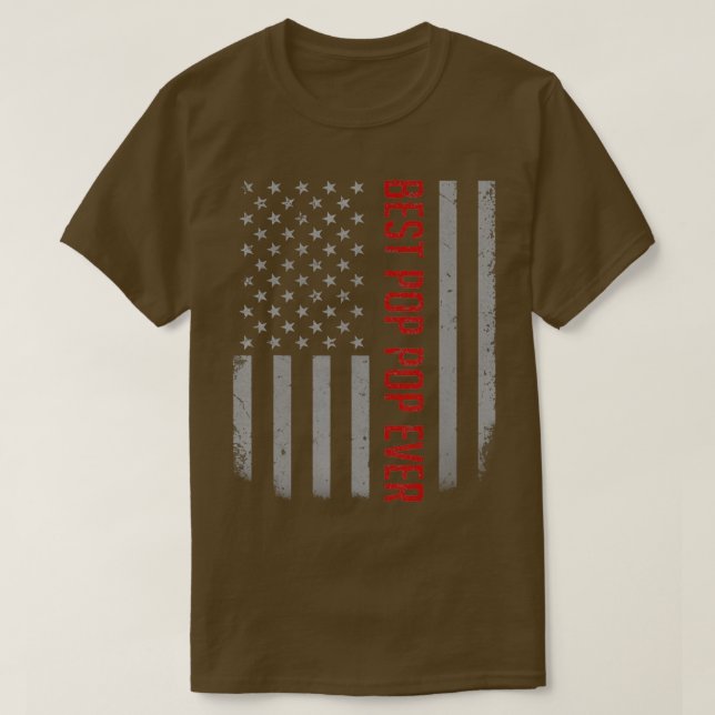 Camiseta Presentes De Bandeira Mens Best Pop Nunca American (Frente do Design)