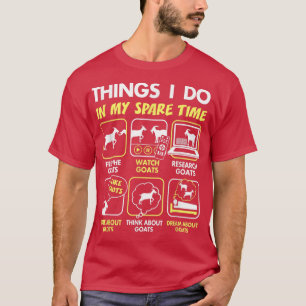 Camiseta presentes de cabra, coisas que faço no meu tempo l