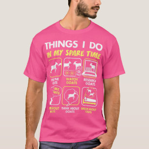 Camiseta presentes de cabra, coisas que faço no meu tempo l