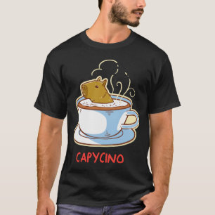 Camiseta presentes de capybara, capycino, café de cappuccin