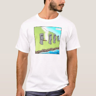 Camiseta Presentes de Cartoon de Charutos na Ilha da Pásco