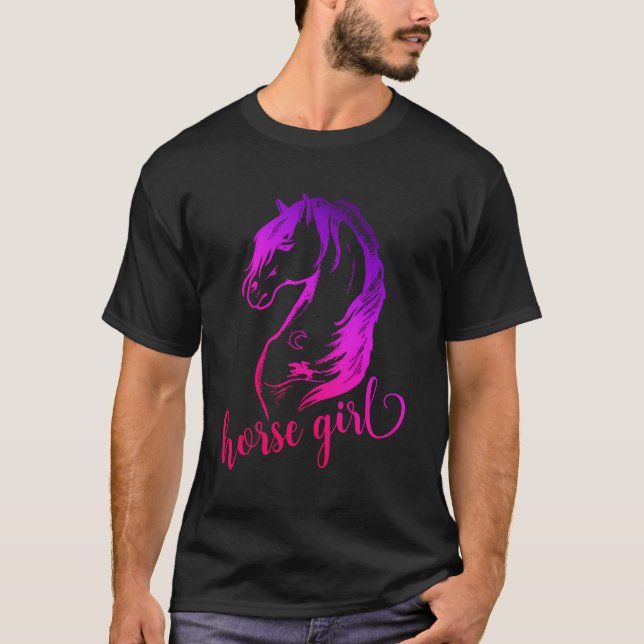 Camiseta Presentes De Cavalo Para Meninas 10-12 (Frente)