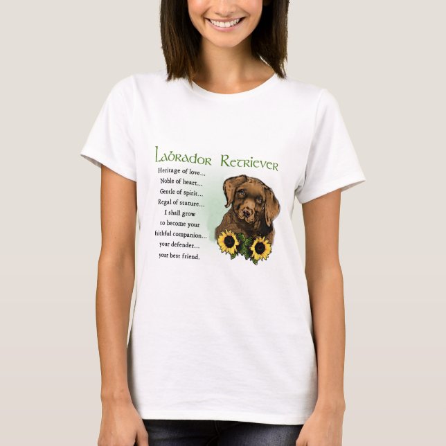 Camiseta Presentes de chocolate Labrador rebitador (Frente)