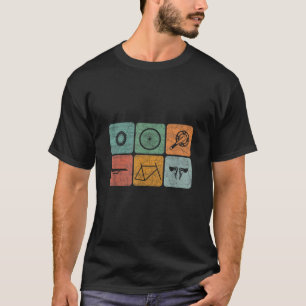 Camiseta Presentes de Ciclismo Peças de Bicicleta Vintage P