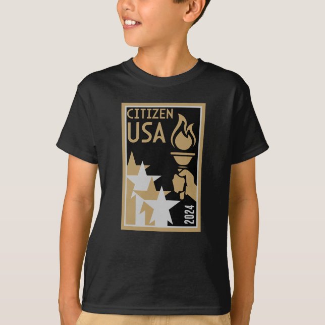 Camiseta Presentes de cidadania americana (Frente)