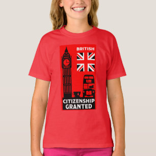 Camiseta Presentes de Cidadania Britânica