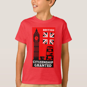 Camiseta Presentes de Cidadania Britânica