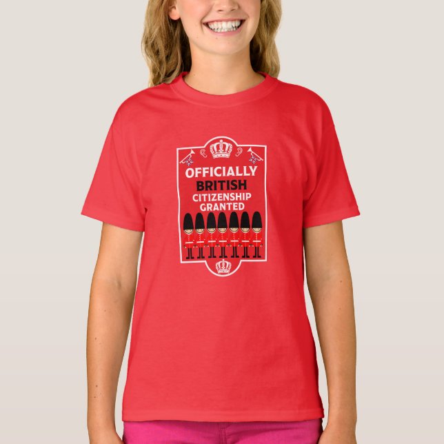 Camiseta Presentes de Cidadania Britânica (Frente)