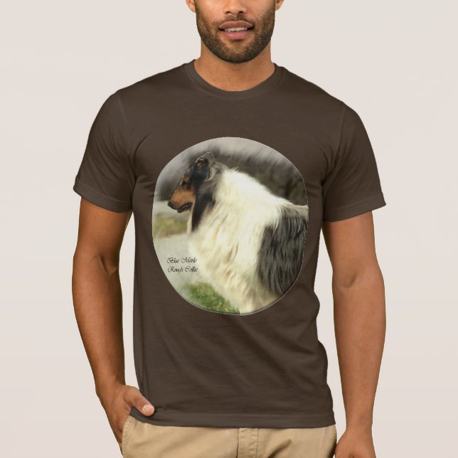 Camiseta Presentes de Collie Rough Rough Blue (Frente)