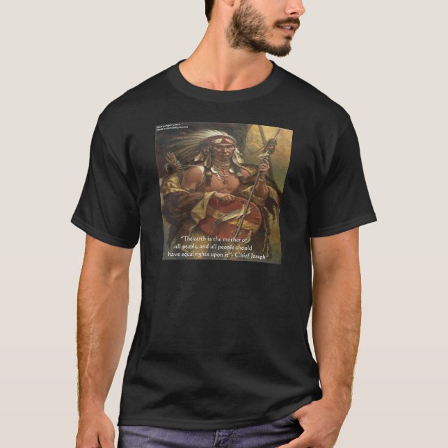 Camiseta Presentes de Cotações do Chefe Joseph e da Naturez (Frente)