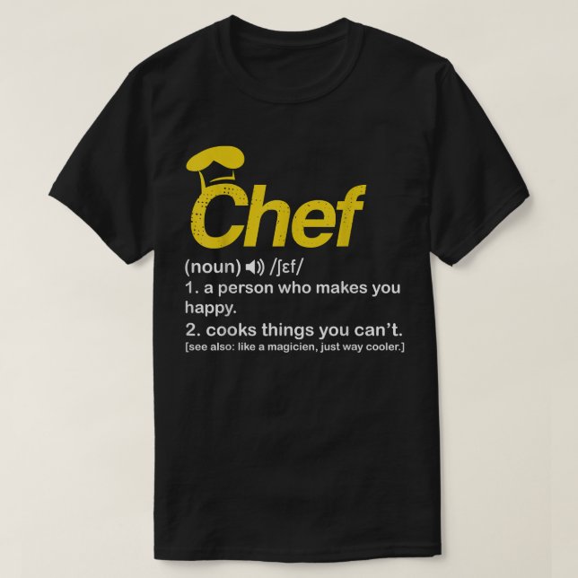 Camiseta Presentes de Cozinhar de cozinha engraçada para ch (Frente do Design)