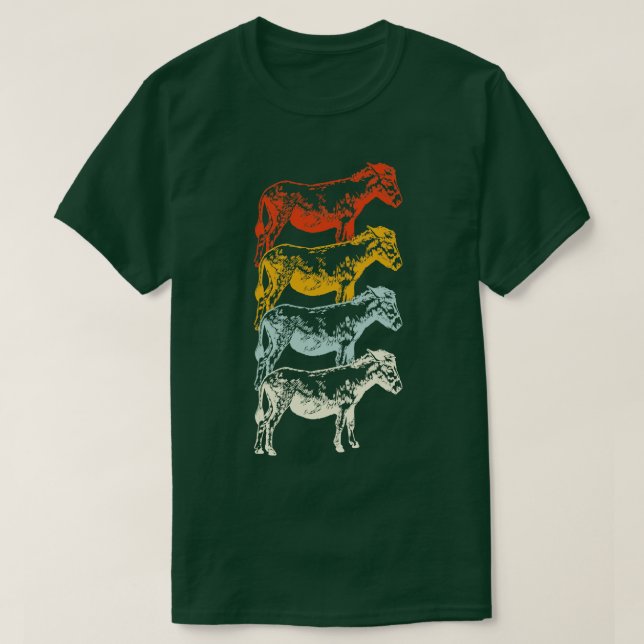 Camiseta Presentes de cultivo Retro Donkey (Frente do Design)