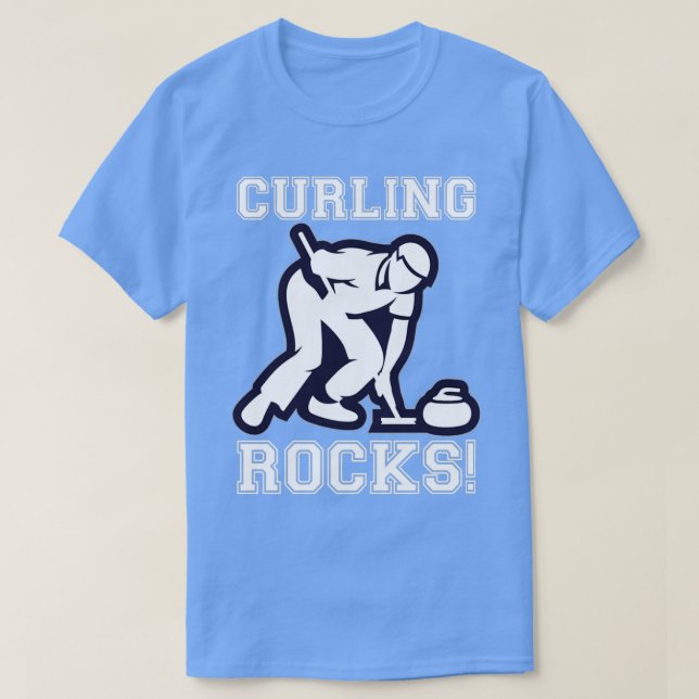 Camiseta Presentes de Curling para Curlers Curling Rocks Fu (Frente do Design)