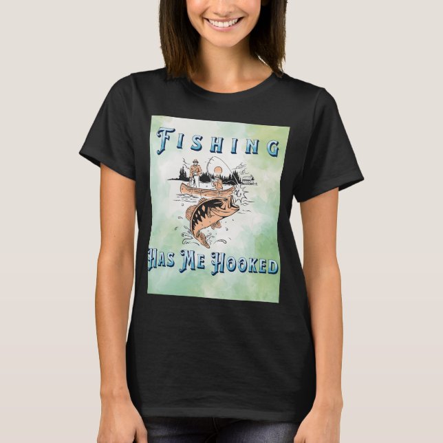 Camiseta presentes de design engraçado de pesca me fisgaram (Frente)