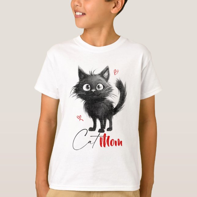 Camiseta presentes de Dia de as mães da Cat Mãe (Frente)