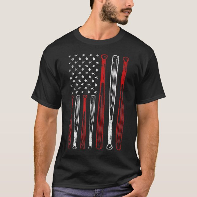 Camiseta Presentes de Dia de os pais de Bandeira Americana  (Frente)