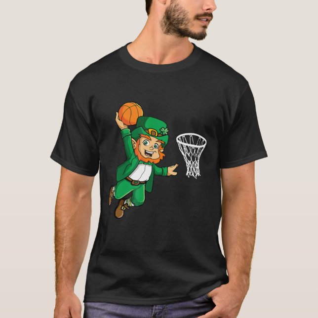 Camiseta Presentes de Dia de São Patrício de basquete Lepre (Frente)