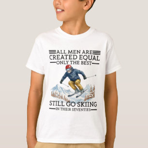 Camiseta Presentes de Esquiador de Aniversário de 70 Anos H