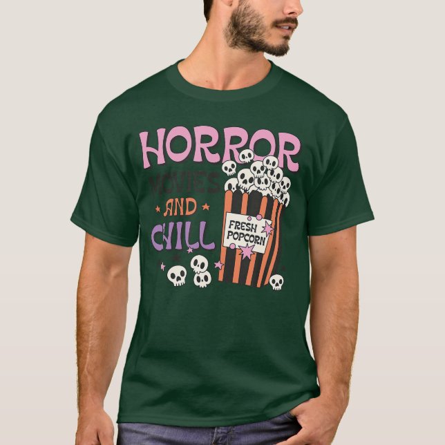 Camiseta Presentes de Filmes de Terror e Relaxar (Frente)