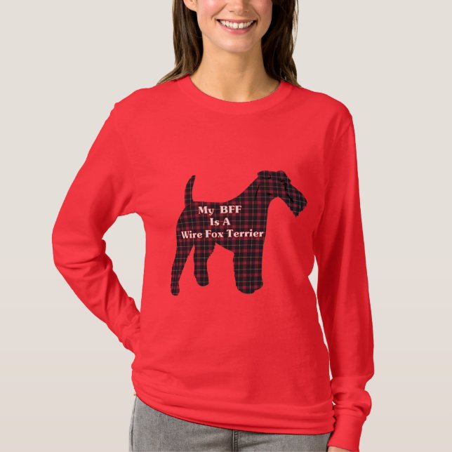 Camiseta Presentes de Fios Fox Terrier BFF (Frente)