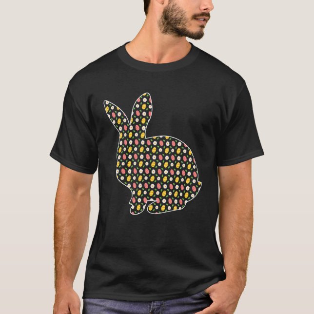 Camiseta Presentes De Flor De felz pascoa Coelho Correspond (Frente)