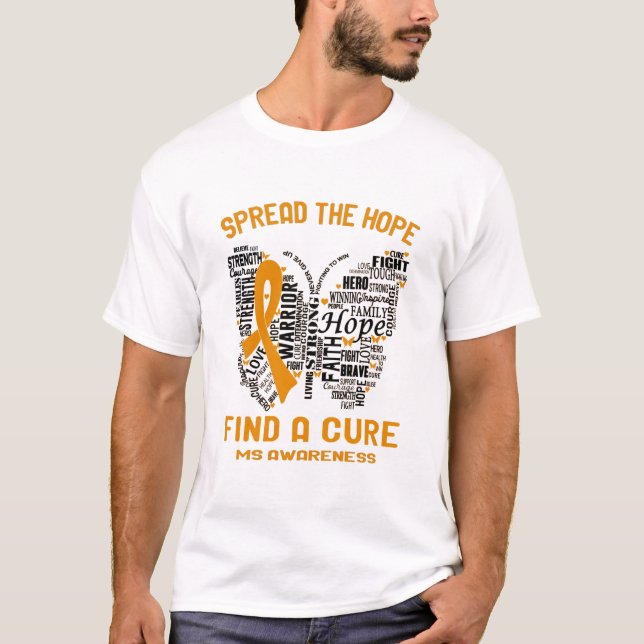 Camiseta Presentes de Friso do Mês de Sensibilização da MS (Frente)