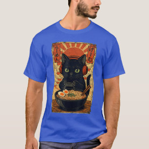 Camiseta Presentes de Gamer de Gato Homens Anime Kawaii Div
