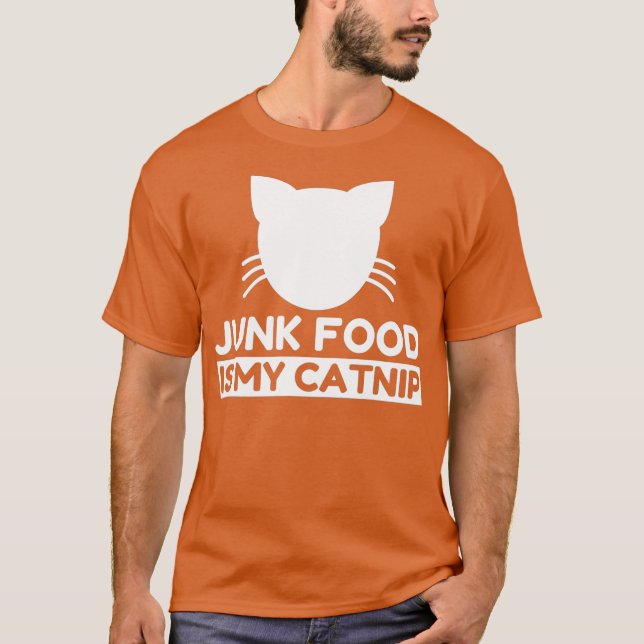 Camiseta presentes de gato bonitinho com comida de vaso (Frente)