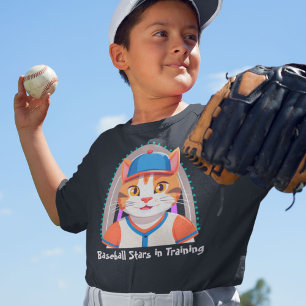 Camiseta Presentes de Gato Bonito para Jogadores de Beisebo