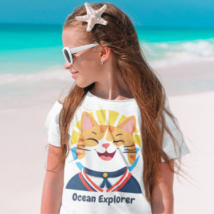 Camiseta Presentes de Gato de Corte Náutico para Proprietár