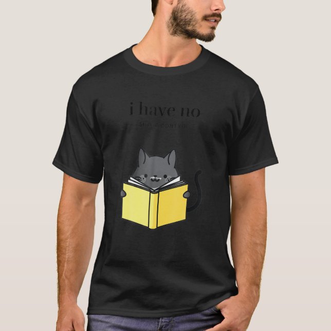 Camiseta Presentes De Gato E Livro Para Mulheres Não Tenho  (Frente)