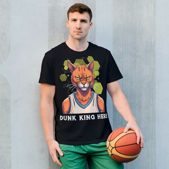 Camiseta Presentes de Gato legal para Jogadores de Basquete (Cool Cat Gifts for Basketball Lovers Coach Fans)