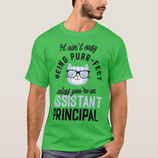 Camiseta Presentes de Gato Principal do Assistente para Cat